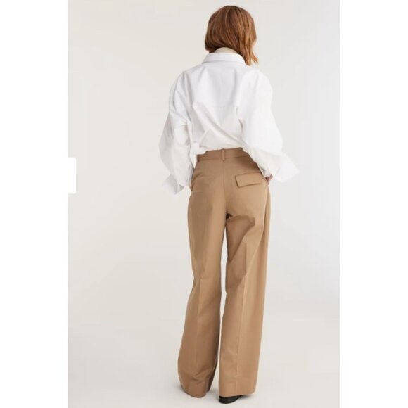 Rohe Women's Brown Wide Leg Pleated Pants size FR 34/ US 2 NWOT - Picture 3 of 11